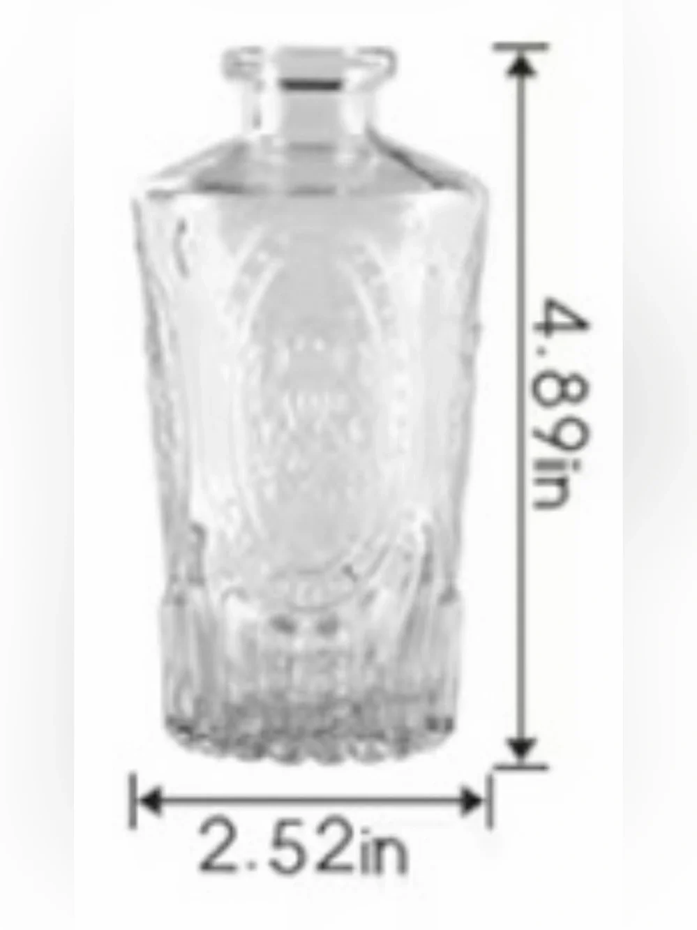 Clear Embossed Glass Bud Vases - Set of 3